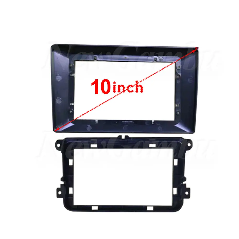 Marco de asiento de 10 pulgadas para VW Volkswagen Skoda, sin Cable, adaptador de Audio, Kits de ajuste de tablero, Panel de Facia, reproductor de Radio, pantalla de 2 Din