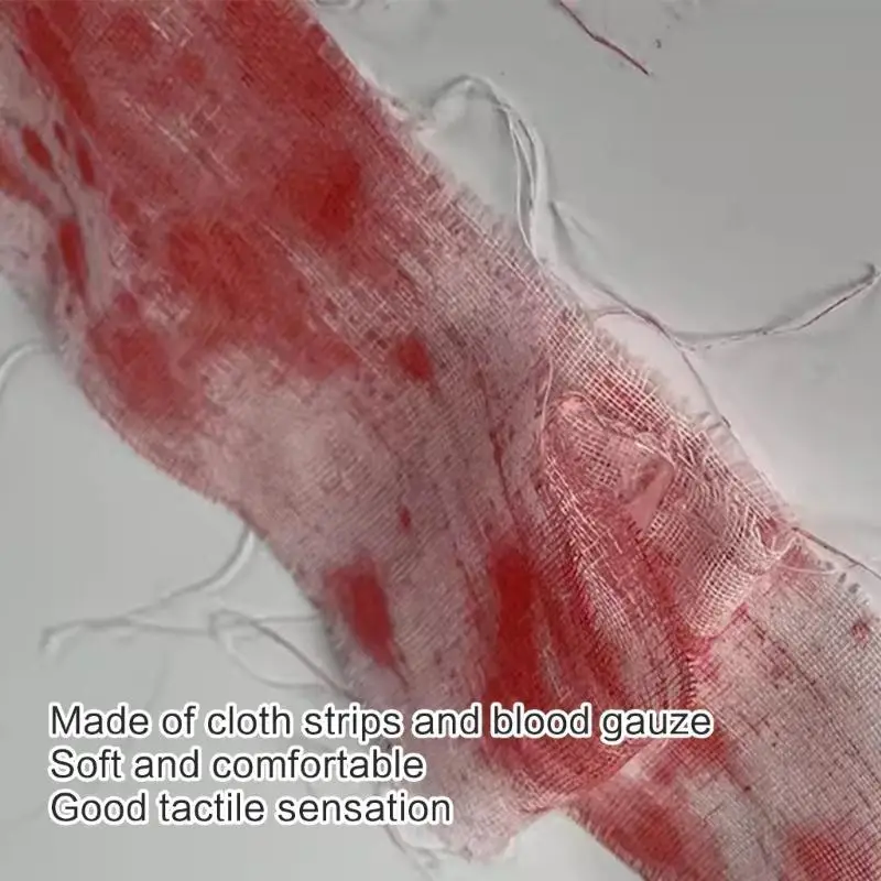 652f Halloween Bloody Cloth Strips Blood Bandage Broken Severed Hands Scary Doek Dood Body Deel Decorations