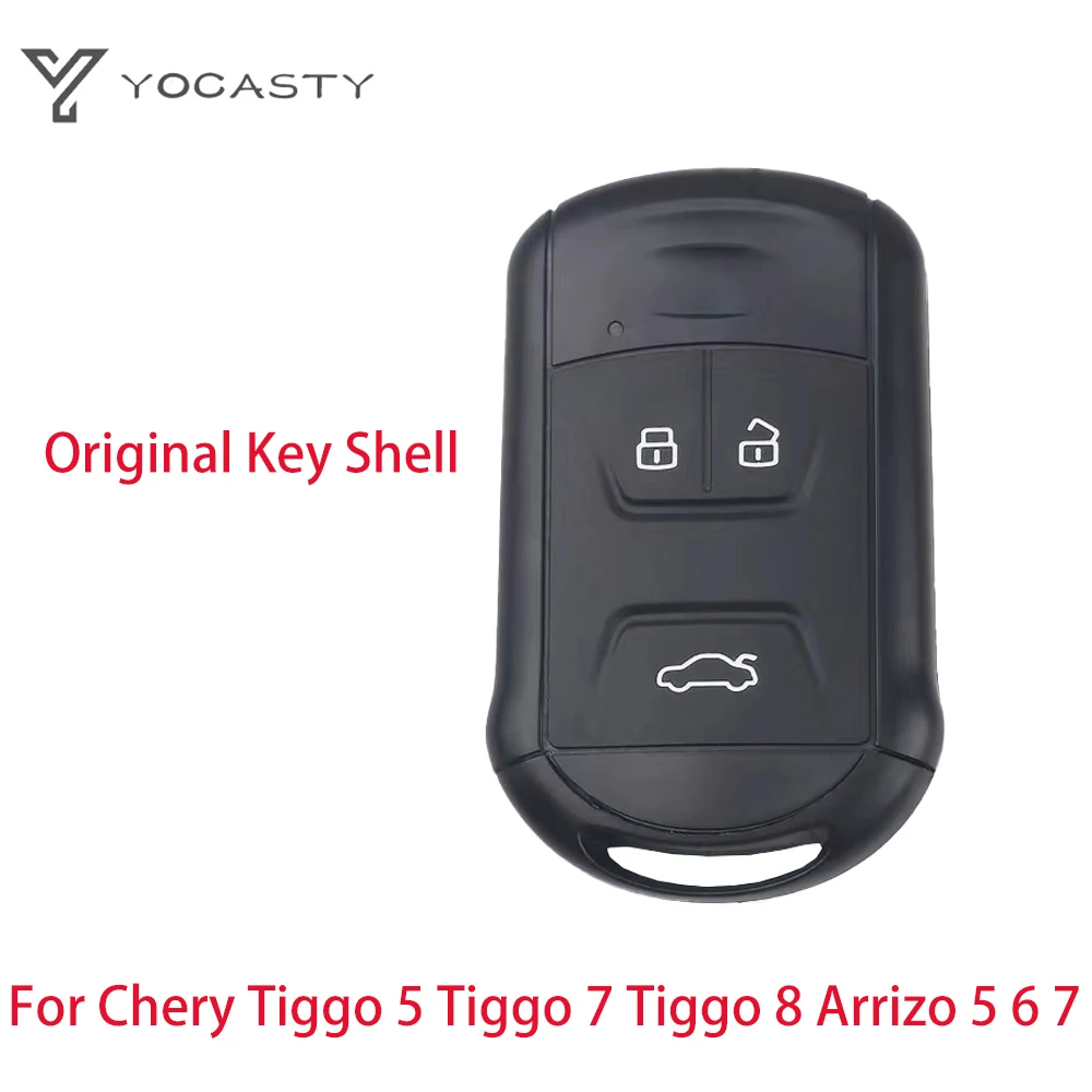 YOCASTY Original Car Key Shell Case 3 Button For Chery Tiggo 5 Tiggo 7 Tiggo 8 Arrizo 5 6 7 Replacement Remote Key Shell