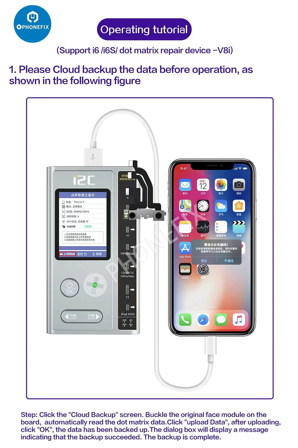 Chip I2C FA02 Face integrado, matriz de puntos, IC, para iPhone X-12 Pro Max, iPAD, reparación de identificación facial, No necesita junta de conversión y condensador