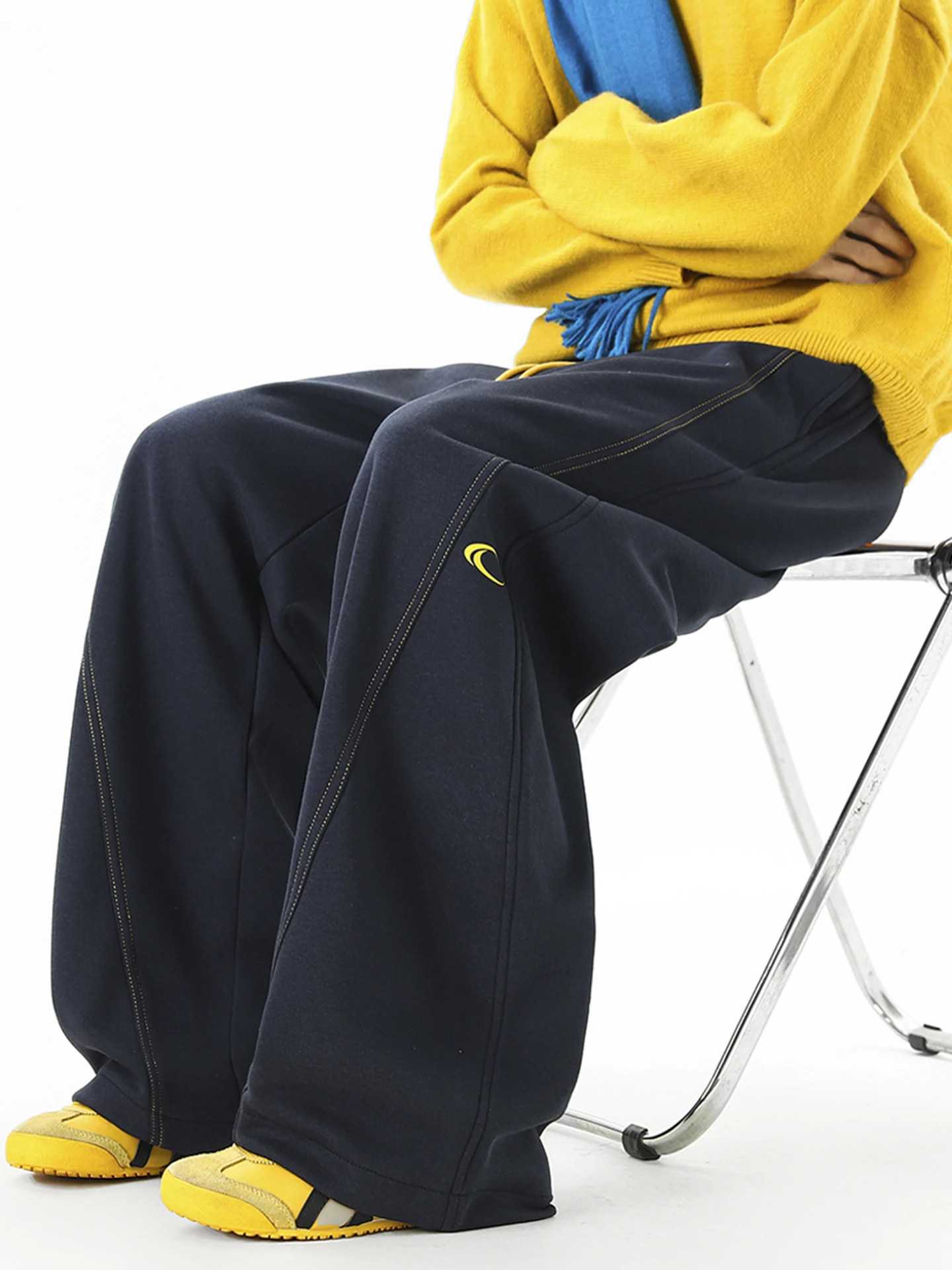 

Мужские спортивные брюки Cleanfit American High Street с вышивкой, новые весенние, модные, прямые, широкие штанины, джоггеры