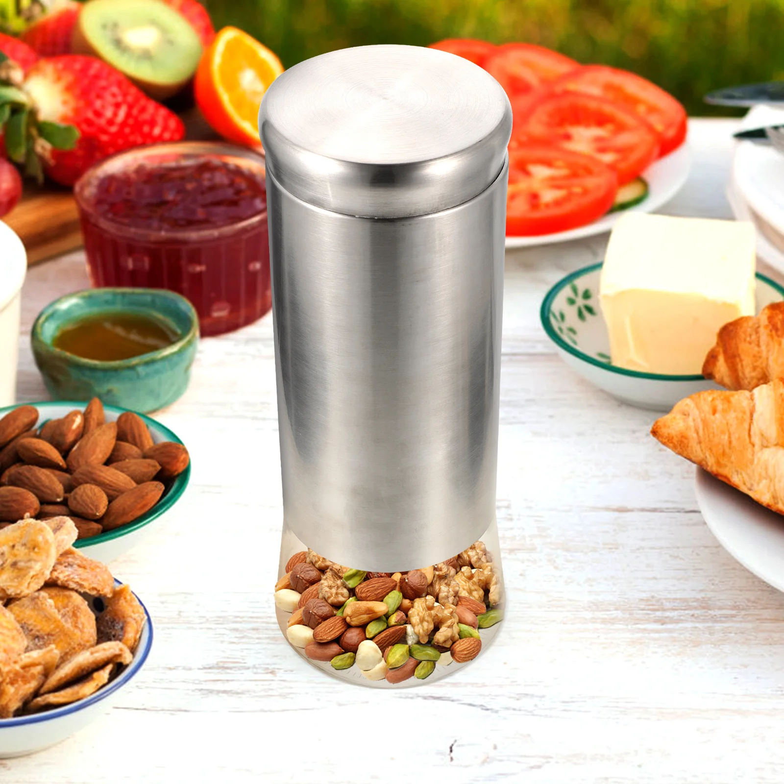 

Sealed Container Food Sealer Airtight Storage Jar for Herbal Teas Nuts Grains Dried Fruits Glass Storage Container with