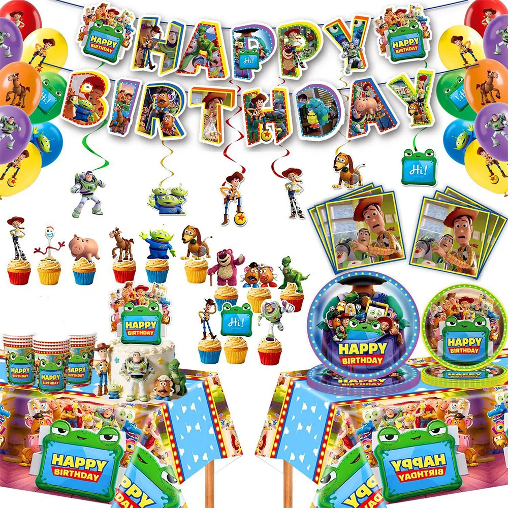 Vedio Buss Cowboy Theme Party Supplies Party Disposable Tableware Scene Decoration Supplies One-Time Cloth Plate Paper Cups view 2