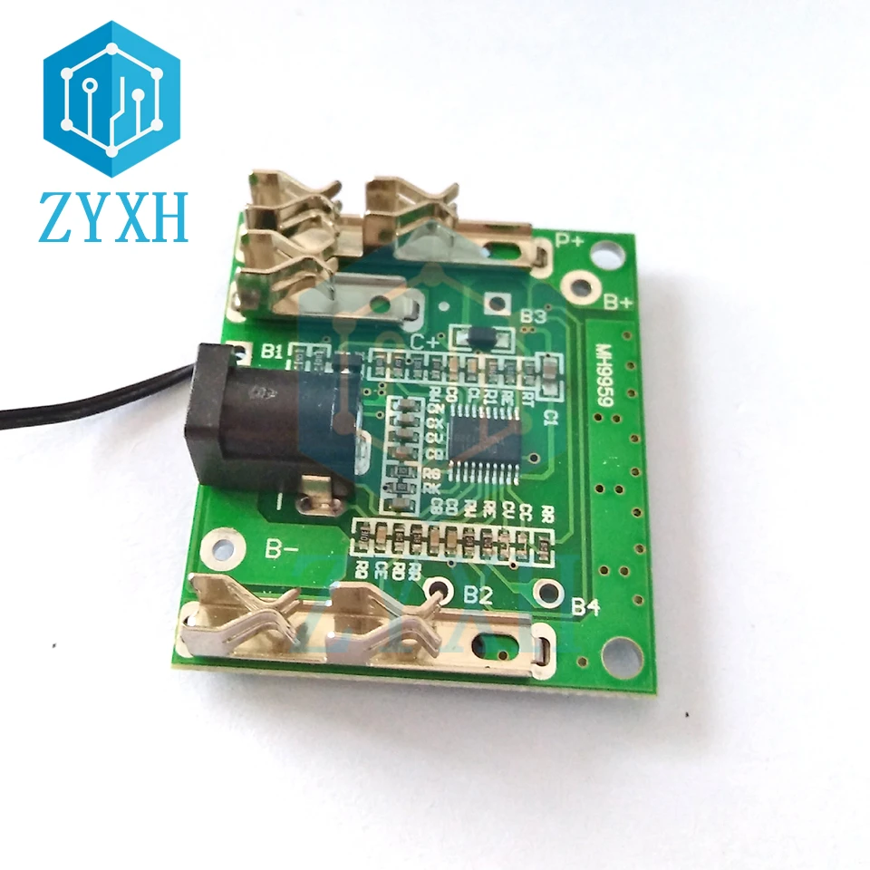 BMS 5S 20A 18V 21V Lithium Screwdriver 18650 Battery Packs Charge Board with Overcharge/NTC Temperature Protection DC Connector