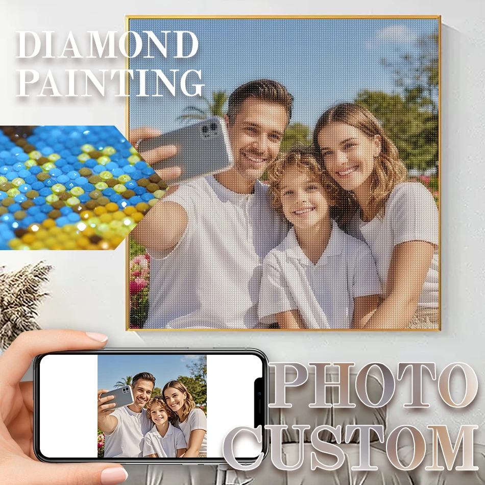 

CHENISTORY Photo Custom Diamond Painting Full Square Diamond Embroidery Cross Stitch Mosaic Rhinestones New Arrival Home Decor