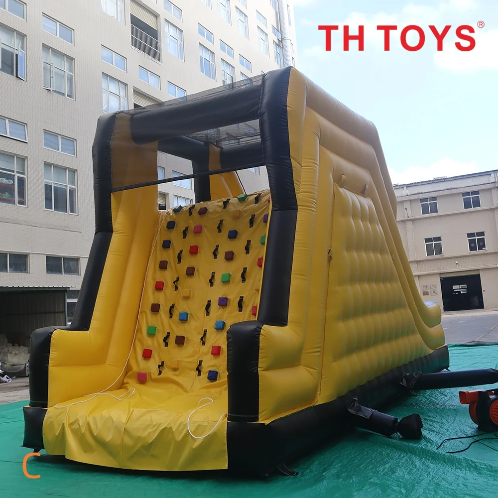 by sea to door,8x5m giant Inflatable Rock Climbing Wall bouncer slide for commercial rental