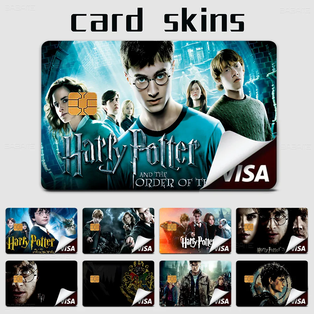 Movie H-Harries P-Potter Game Anime Sticker Film Skin Cover Case For Small Large No Chip Debit Credit Card Front Side