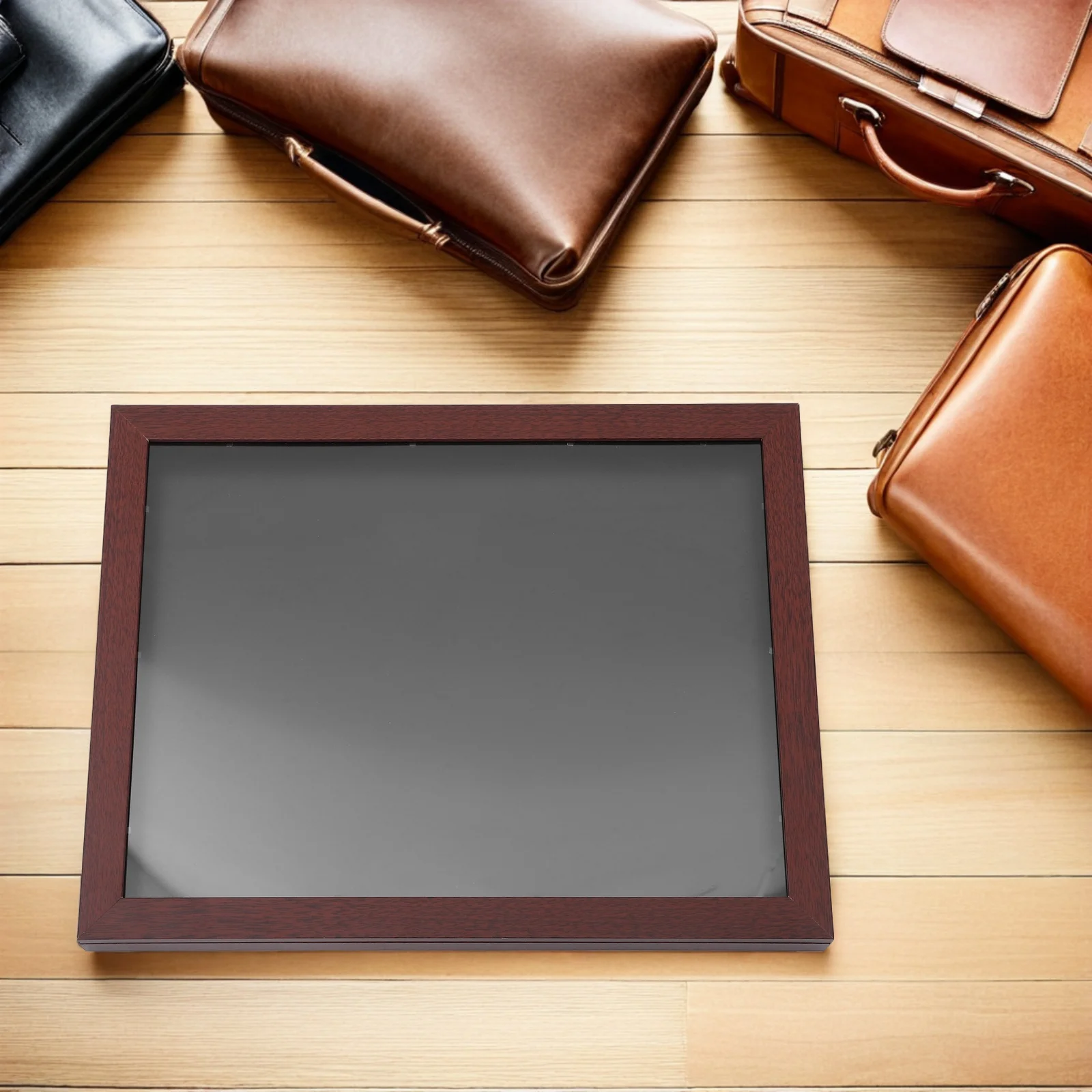 صندوق ظل خشبي للقمصان، فتحة أمامية مستطيلة، إطار موحد لكرة القدم، سترة عرض تذكارات رياضية #3