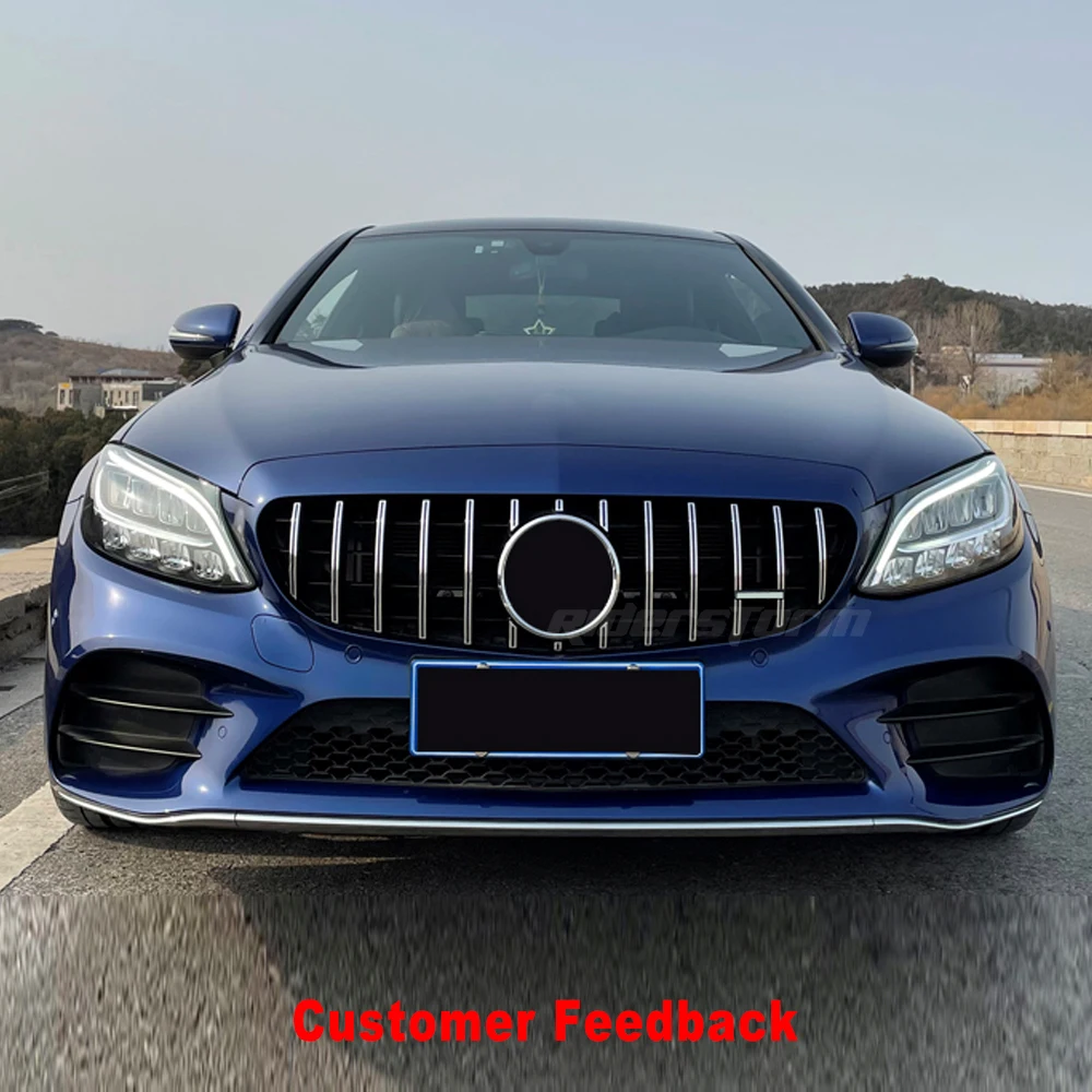 2015-2020 GT grill For C class w205 GT grill Front Grille for mercede C180 C200 C250 C300 front grille GT grill bumper front lip