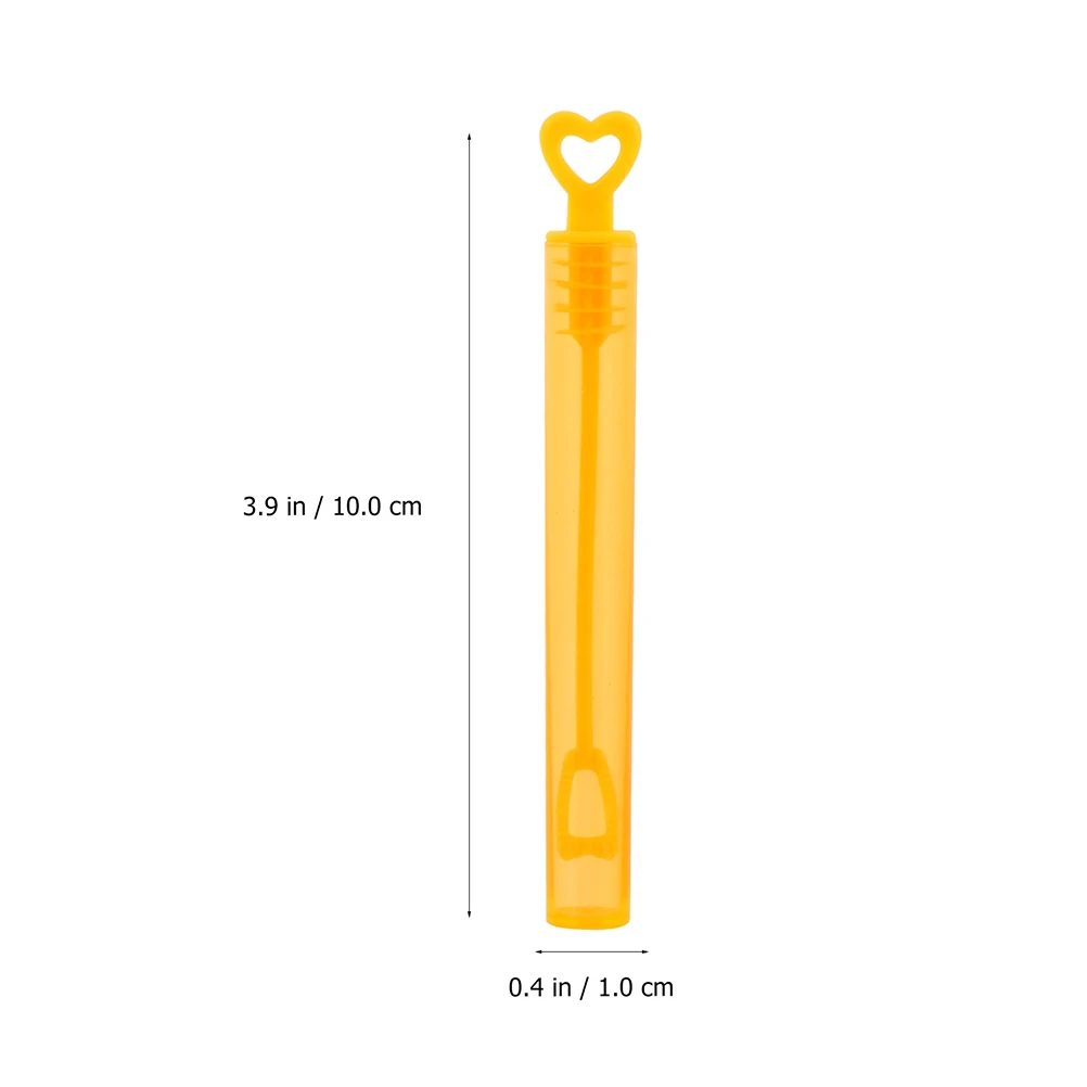 30 pièces baguettes vides rechargées baguettes à bulles en plastique colorées en forme de coeur pour enfants fête en plein air légère Mini baguette à bulles
