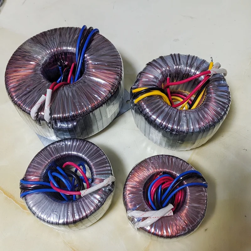 Customized OFC 4N 400W input 110V 220V 230V output 9V 12V 15V 18V 24V audio toroidal transformer for audio amplifier