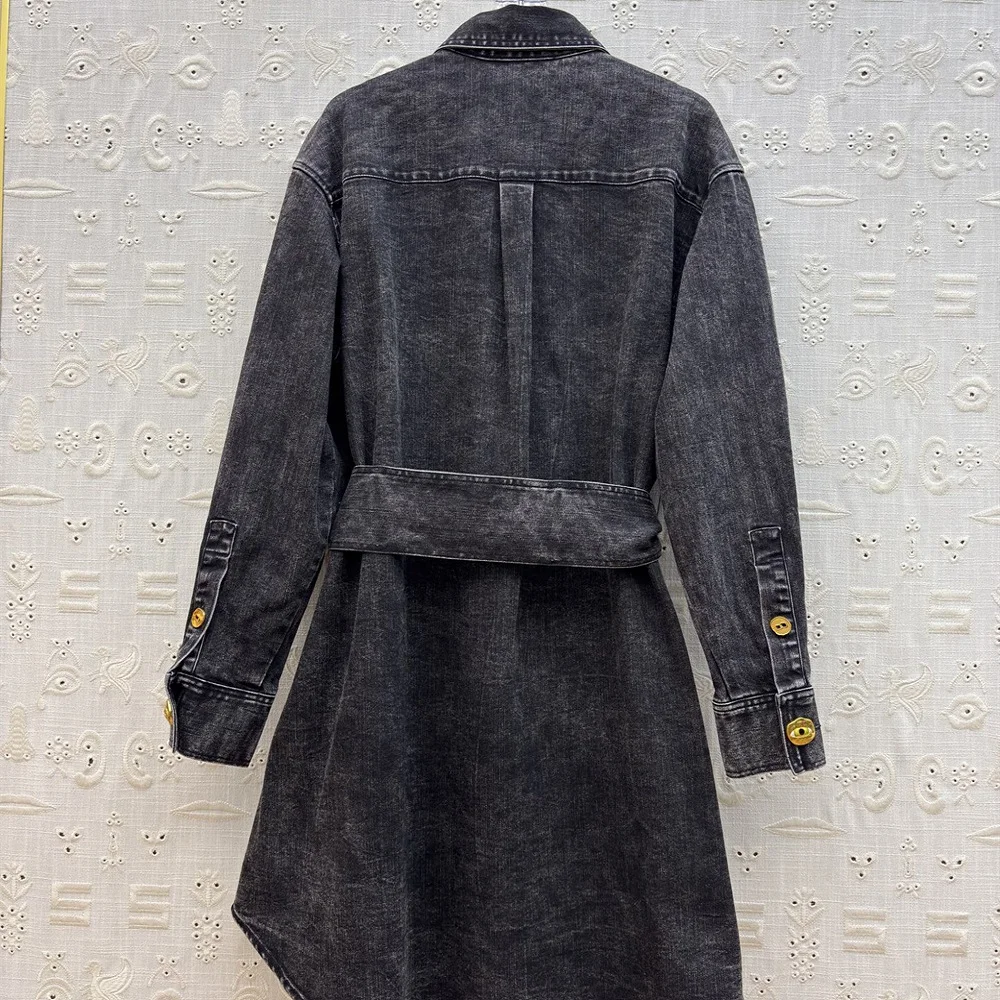 تنورة نسائية صيفية من قماش الدنيم لعام 2026 بإبزيم معدني، فستان أنيق للسيدات، موضة Y2K الجديدة، فستان الحفلات، حمالة صدر تنورة كاملة