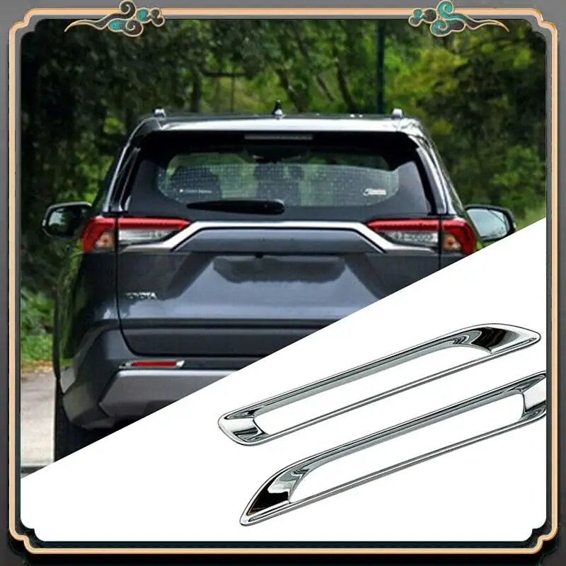 

1 Pair Car Rear Tail Fog Light Lamp Trim Cover Sticker For Toyota RAV4 2019-2024