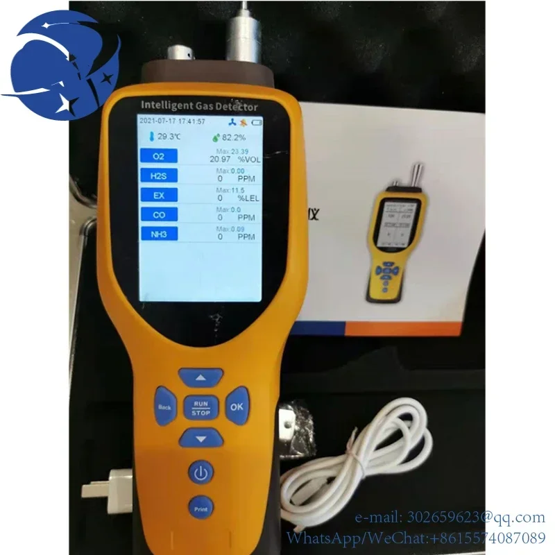 

yyhc Reliable Handheld Ch4 Gas Multi Gas Analyzers H2S CO CO2 CH4 C2H4 VOCS PM O3 Gas Leak Detector Exdii CT4 AZ-1000 1 YEAR