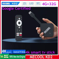 100% original MECOOL ATV KD2 Global Version Amlogic S905Y4 TV Stick Android 11 4GB 32GB Dual WIFI Google Certified TV Box BT 5.0