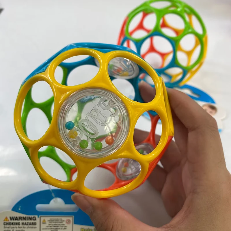Zachte babygrijpbal Rammelaars met belbal Vroeg onderwijs Educatief zintuiglijk speelgoed Willekeurige kleur
