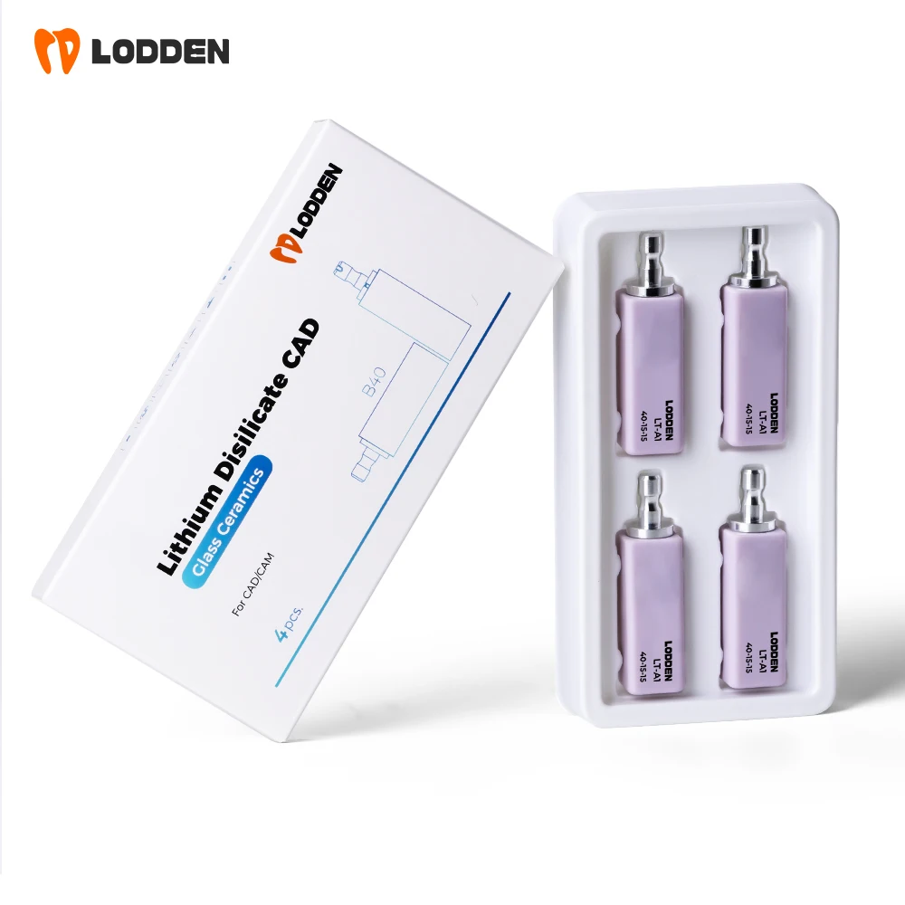 2Box Lodden Lithium Disilicate Blocks C14/B40 Dental Glass Ceramic Cubes Block LT/MT/HT for CAD CAM Sirona Cerec Milling System