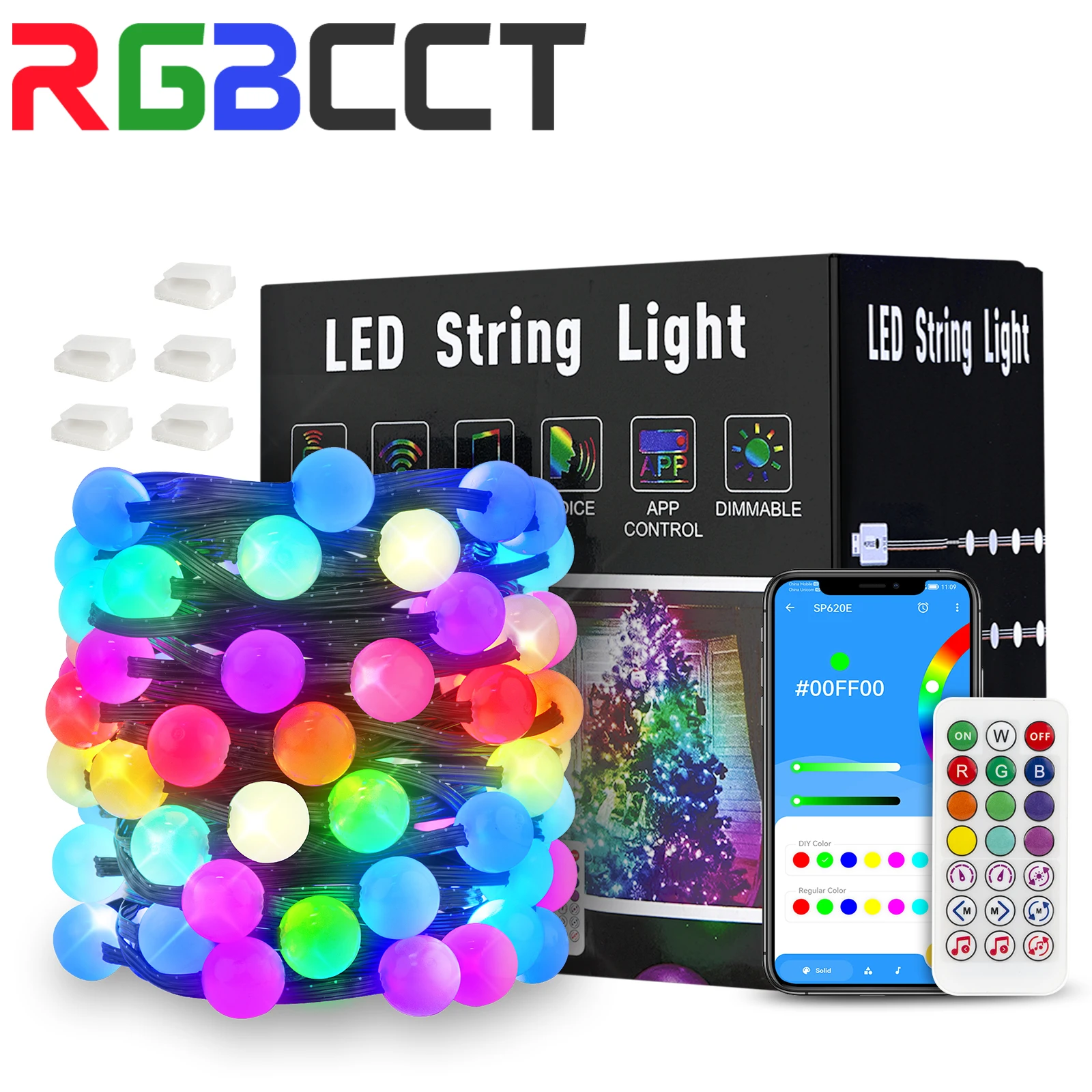 10m DC5V USB LED String Light Dreamcolor BT Music APP WS2812B Garland Fairy Lights for Home Birthday Party Decoration Waterproof