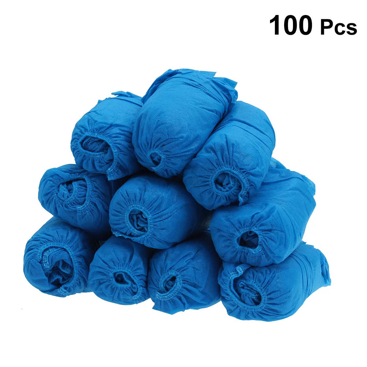 

100Pcs Non-Woven Shoe Covers Disposable Elastic Band Dustproof Anti-Slip Lightweight Blue Shoes Cover Shoes Covers Disposable