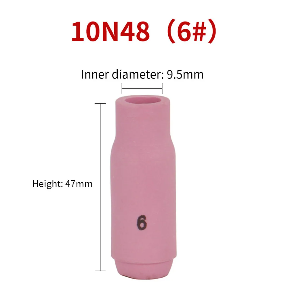5PCS For TIG Shield Cups Alumina Nozzles 10N48 9 5mm Compatible with For WP17 For WP18 For WP26 and PTA and DB