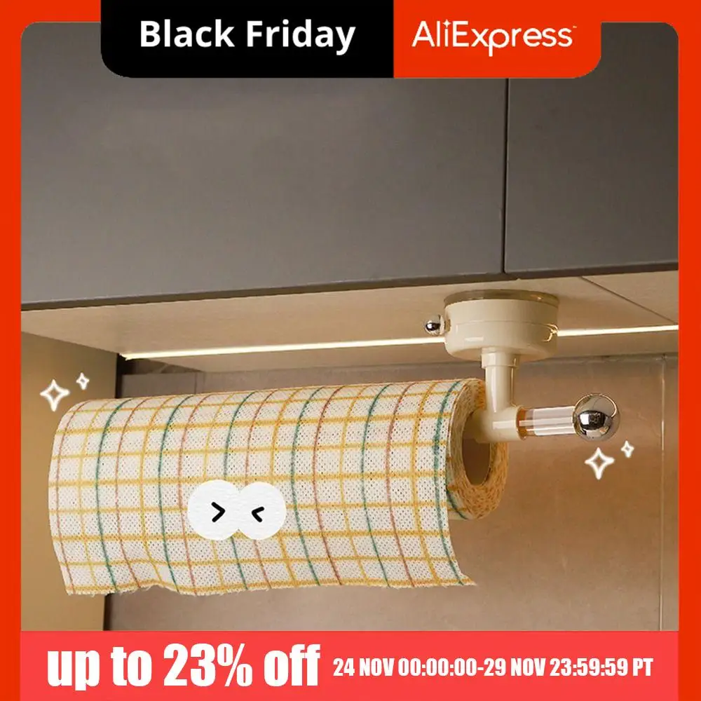 

Suction Cup Paper Towel Holder Wall-Mounted Non Perforated Wall Mounted Roll Holder Space Saving Waterproof