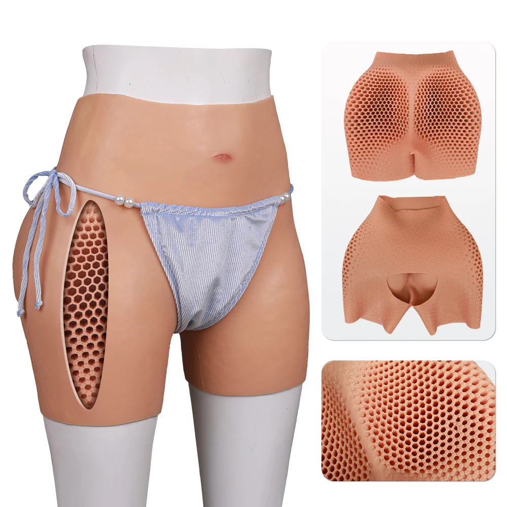 Fake Bum Realistic Silicone Buttocks Pads Thickness 3.5cm Shapewear and 2cm Hips Padded for Women Big Ass