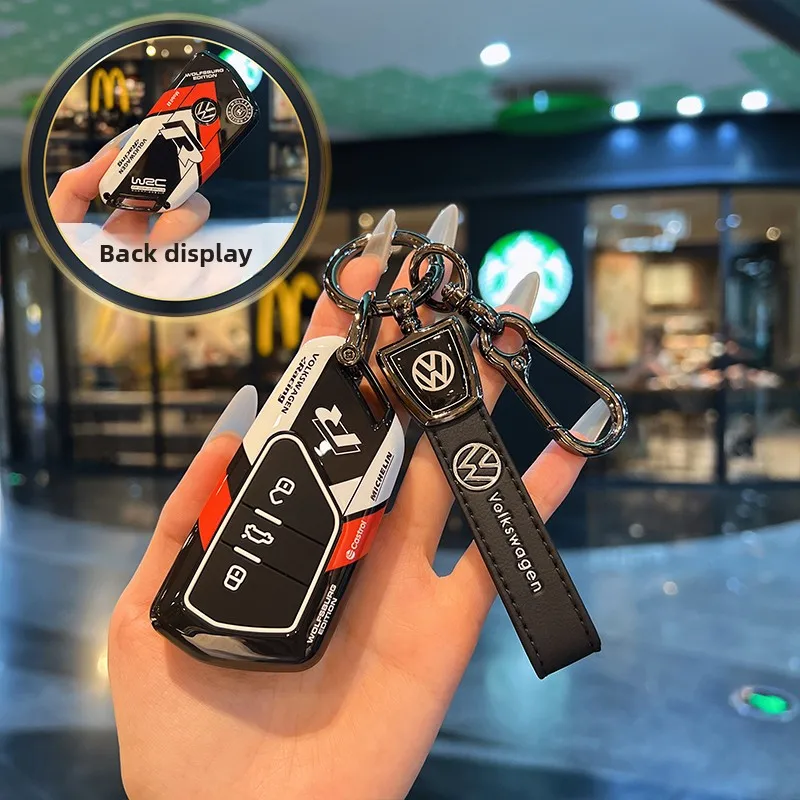 حافظة مفاتيح السيارة المصنوعة من خليط معدني لسيارة VW Volkswagen Golf 7 8 Git MK8 ID.3 ID.4 Cupra Formentor Skoda Octavia A8 SEAT Leon MK4 2020 2021 #1