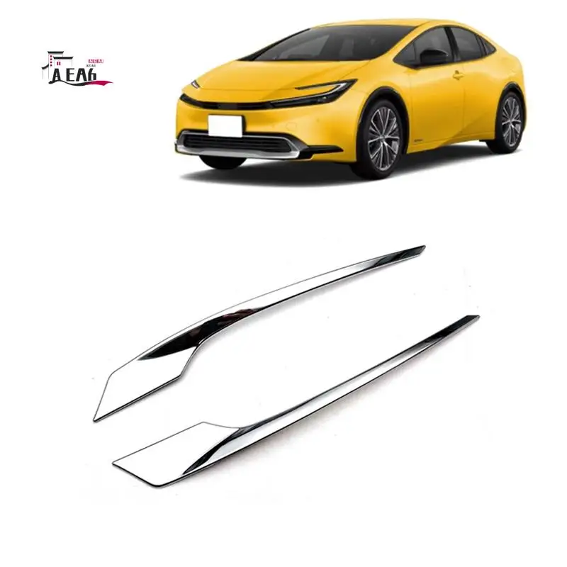 

AEA6-2 шт., передний бампер автомобиля, противотуманная фара, полоса, хромированная отделка, декоративные детали, аксессуары для Toyota Prius 60 Series 2023, Accesso