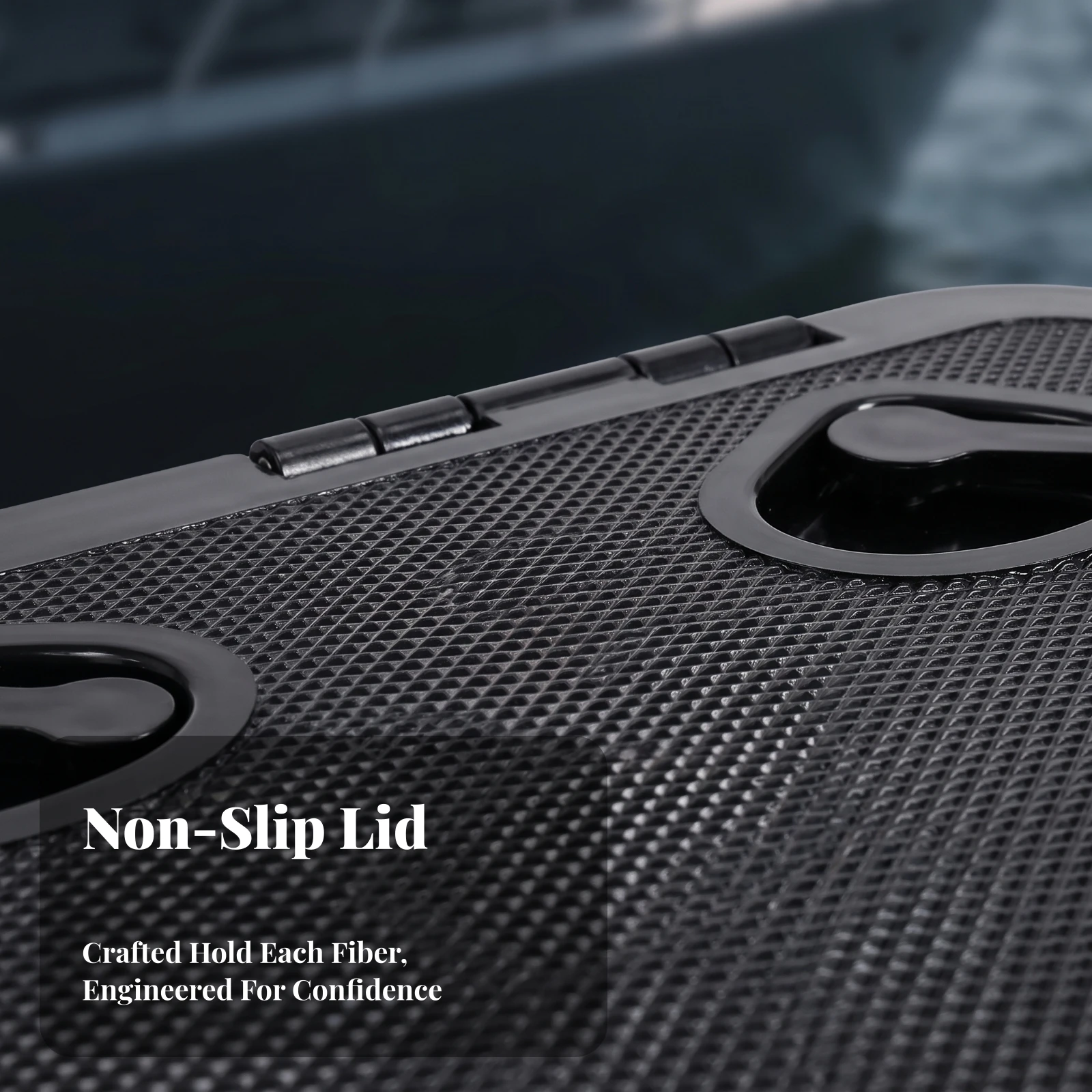 Fiberglass Hatch Cover with Recessed Handles Anti-Slip Marine Deck Hatch Cover Flush Pull Handle Flush-Mount Hardware Sturdy view 6