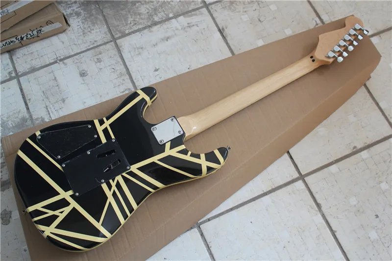 China guitar factory custom new Black and Yellow stripes Electric Guitar solid wood electric Guitarra,Maple fingerboard 531 5150