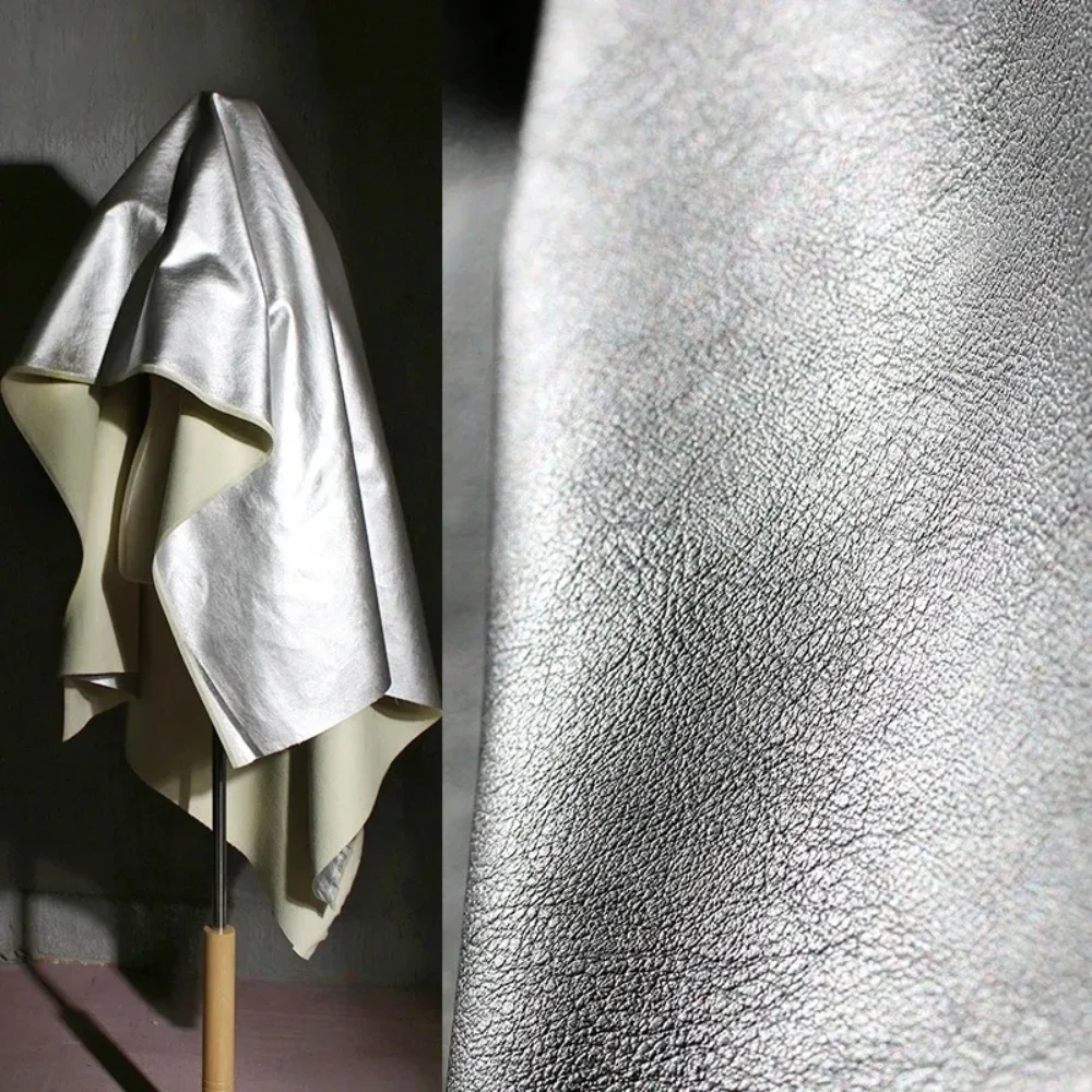 

Texture Artificial Pu Leather Cloth Coat Clothing Diy Designer Fabric Wholesale Cloth by the Meter for Sewing Diy Material