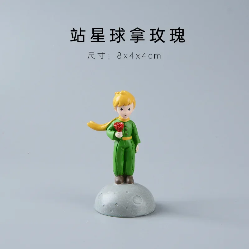 The Little Prince Fox Figurine B612 Glass Rose Valentine\'s Day Gifts Resin Toys Handicraft Student Desktop Decoration Crafts