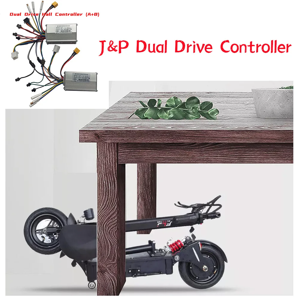 Original JP Display 36V 48V 52V 60V Throttle Switch 25ah Dual Drive Brushless Motor Controller For FLJ T11 T113 Electric Scooter