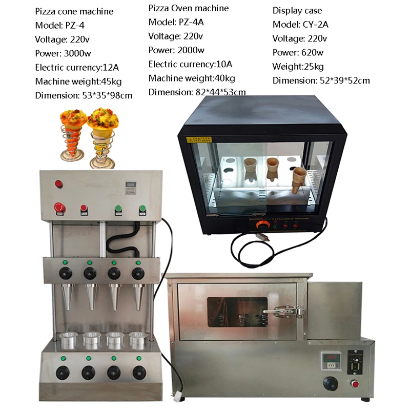 Sweet Barrel Pizza Forming Machine Cone Hand Hold Automatic Small Four-Head Spiral Hand-held Stainless Steel Shell Equipment