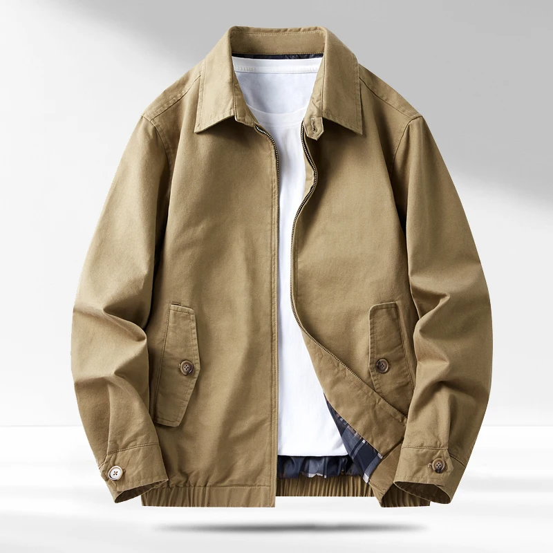 High-quality American-style vintage jacket for men, new spring/autumn model, windproof and durable comfortable casual coat