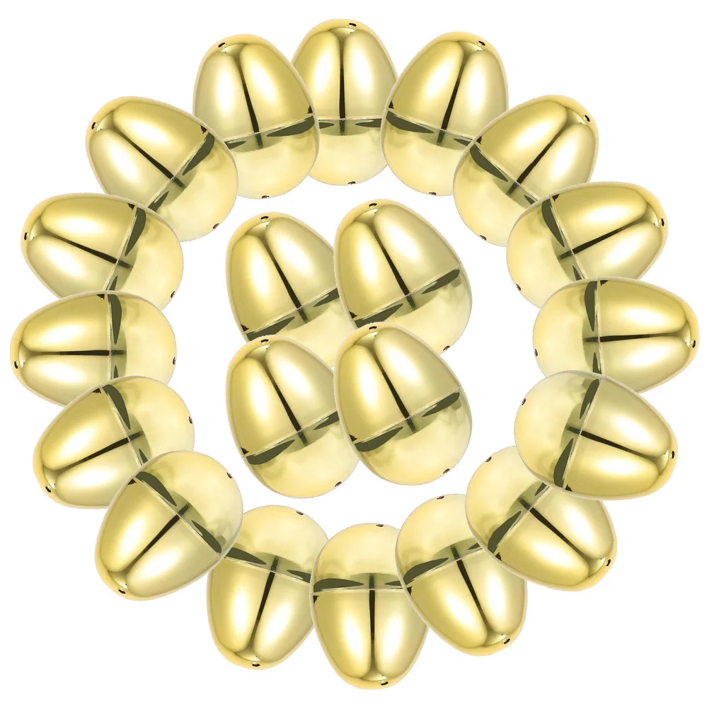 

20Pcs Easter Plastic Fillable Eggs Refillable Empty Egg Shape Candy Boxes Party Favor Decoration Supplies Easter Fillable Egg