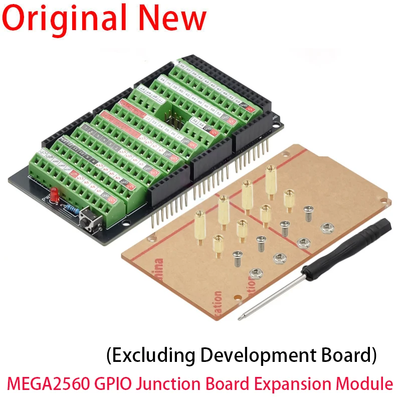 Arduino Hat for Arduino MEGA 2560 R3 Teminal Hat Reset Button and LED Indicator Acrylic Protection Panel