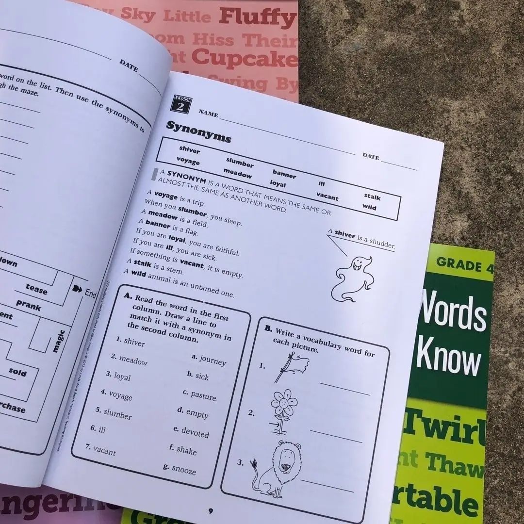 6 Books/Set 240 Vocabulary Words Kids Need To Know Grade English Reading Books English Vocabulary Workbook