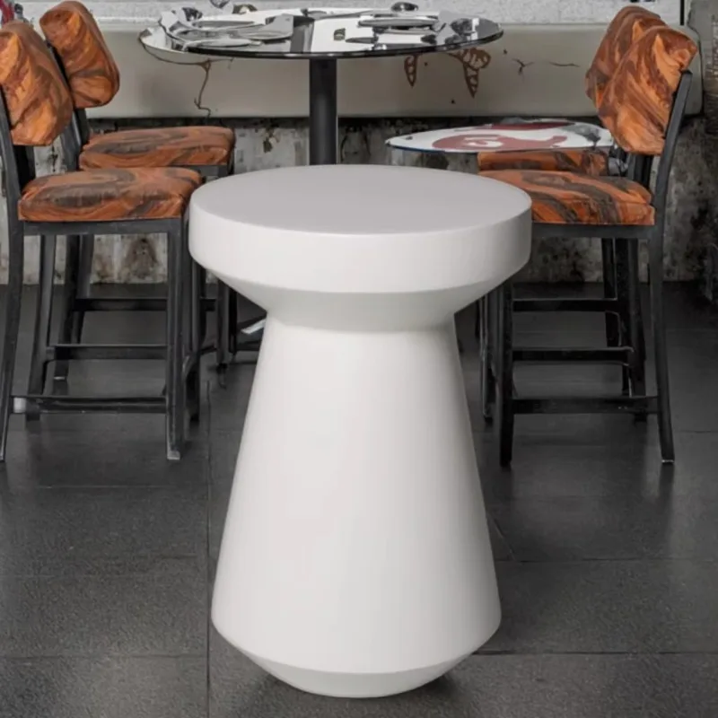 Commercial Traditional Farmhouse Round Fiberglass High Quality Dining Room Furniture Antique White Sturdy Tables and Chairs
