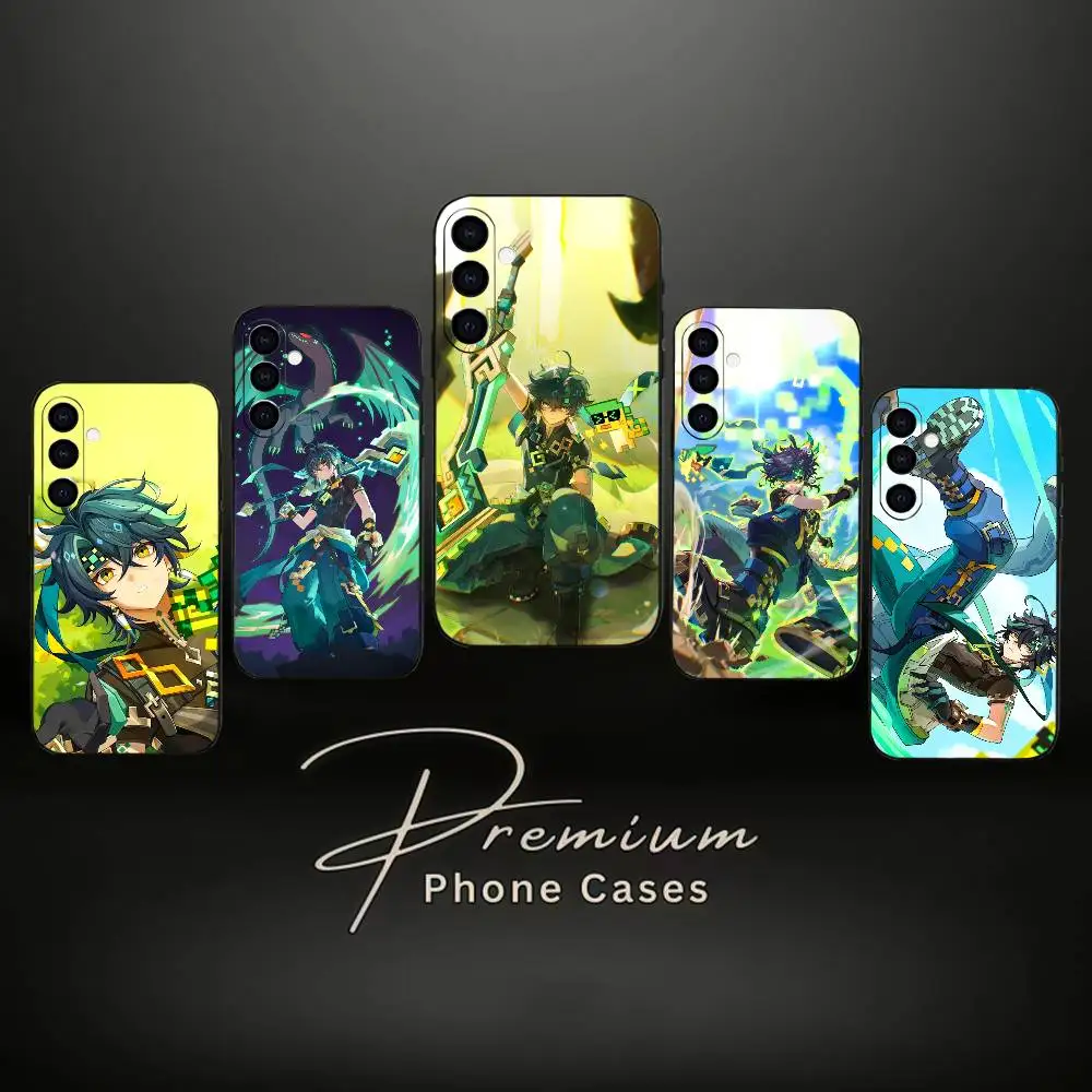 

G-Genshin K-Kinich Impact Phone Case For Samsung Galaxy A73,A72,A71,A70,A53,A52,A51,Others Soft Black Cover