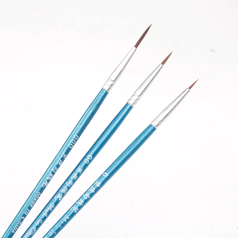 5Pcs/Set Fine Thin Hook Line Pen Drawing Art Pen Paint Nylon Brush Art Supplies Painting Size 0 00 000