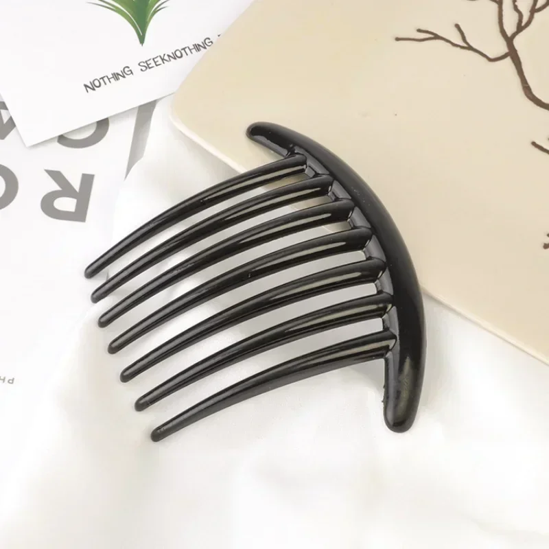 5/7 Teeth Plastic Hair Clip for Women Vintage Creative Headwear Hair Combs Magic Comb Clip Hair Pins Korean Styling Tools Black