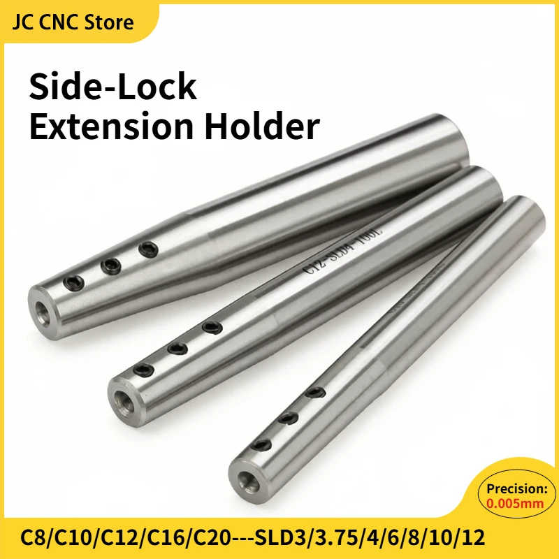 Side Fixed SLD Small Diameter Cutter bar Lengthen Rod C8 C10 C12 C16 C20 SLD3 SLD4 SLD6 SLD8 SLD10 Side Fixed Extension Rod  1/8