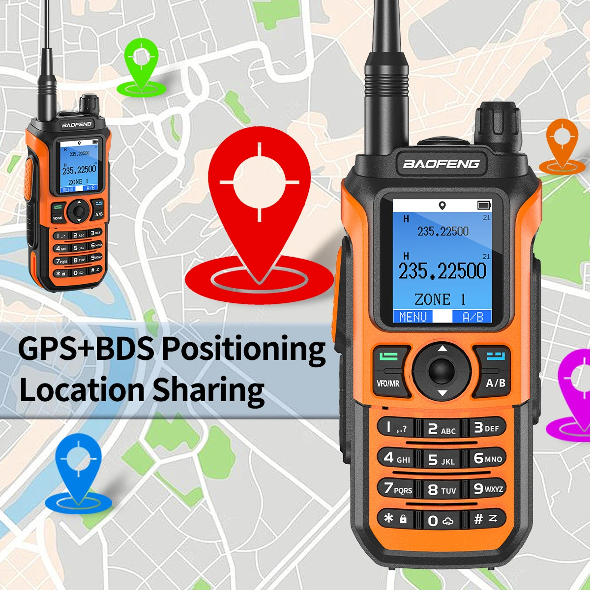 Baofeng UV-21 GPS 워키토키, 10W 풀 밴드 AM FM 999CH 장거리 방수 C 타입 양방향 햄 라디오 업그레이드 UV-17 프로 GPS