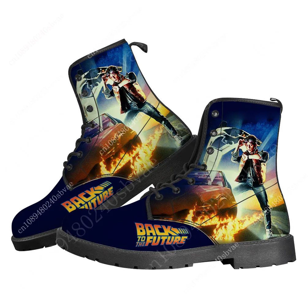 

Back To The Future Delorean Boots Mens Womens Teenager Shoes Casual Boot Hot Movie Outdoor Light Print on Demand Customize Shoe