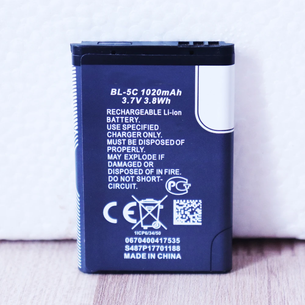 ISUNOO BL-5C Batterie Für Nokia C2-06 C2-00 X2-01 1100 6600 6230 5130 2310 3100 6030 3120 3650 6263 7610 7600 6820 BL-5CA BL-5CB