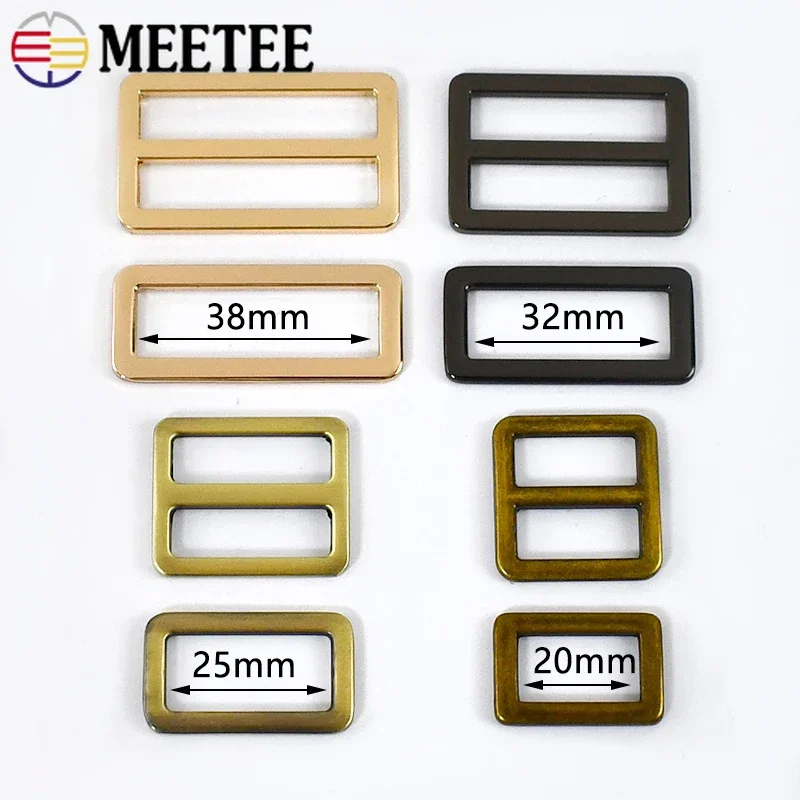 50Pcs 20/25/32/38/50mm Metal Ring Buckles for Strap Bag Slider Tri Glide Adjuster Webbing Backpack Clasp Hooks DIY Accessories