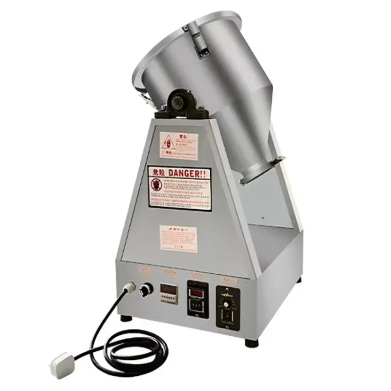 Mini Mezcladora de Tambor de Acero Inoxidable, Mezcladora de Laboratorio de Grado Alimenticio para el Procesamiento Industrial de Polvo Farmacéutico y Alimentos Secos