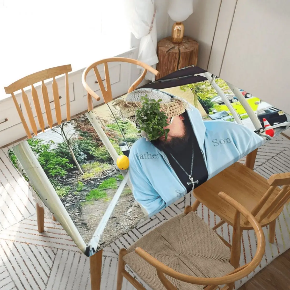 Joeyy Singer Vocalist Music Rapper Custom Rectangular Tablecloth Waterproof Table Cover for Dining Events Table Cloth