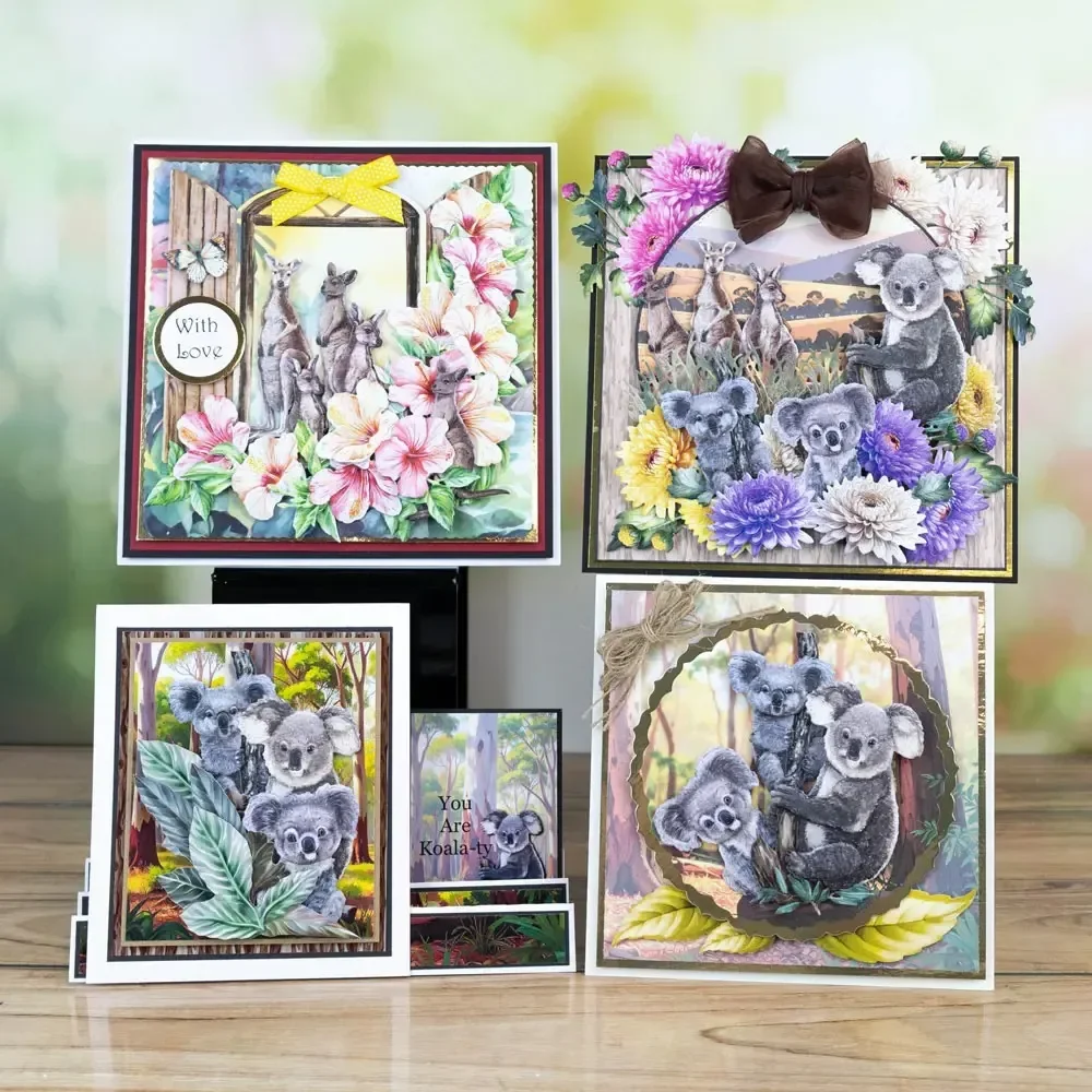 حار الأسرة لطيف أرنب 2025 جديد الحيوان كوالا خلفية المعادن قطع يموت سيليكون ختم سجل القصاصات Stencil ألبوم صور لتقوم بها بنفسك ورقة #2